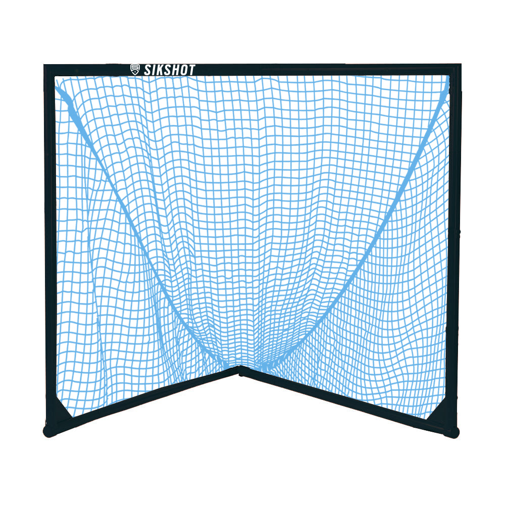 Black/Sky Blue 4x4 Box Lacrosse Goal