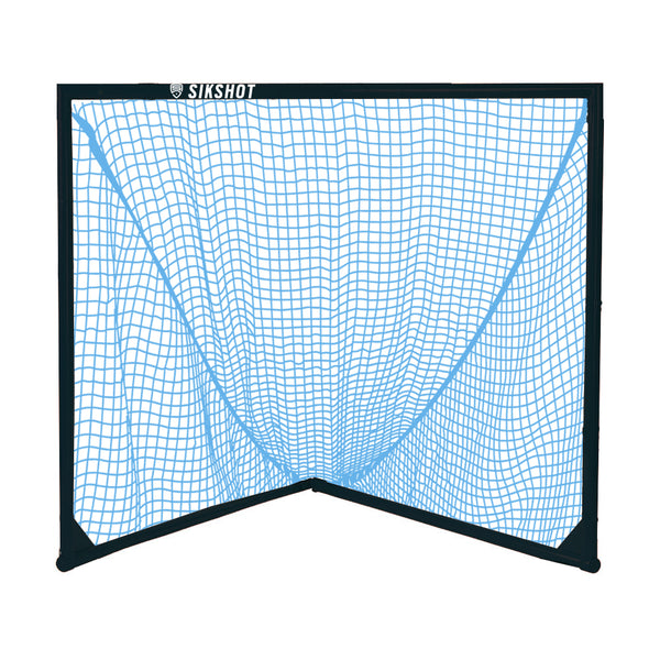 Black/Sky Blue 4x4 Box Lacrosse Goal