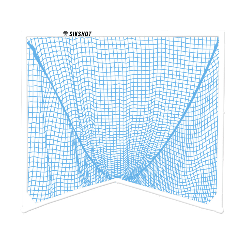 White/Sky Blue 4x4 Box Lacrosse Goal