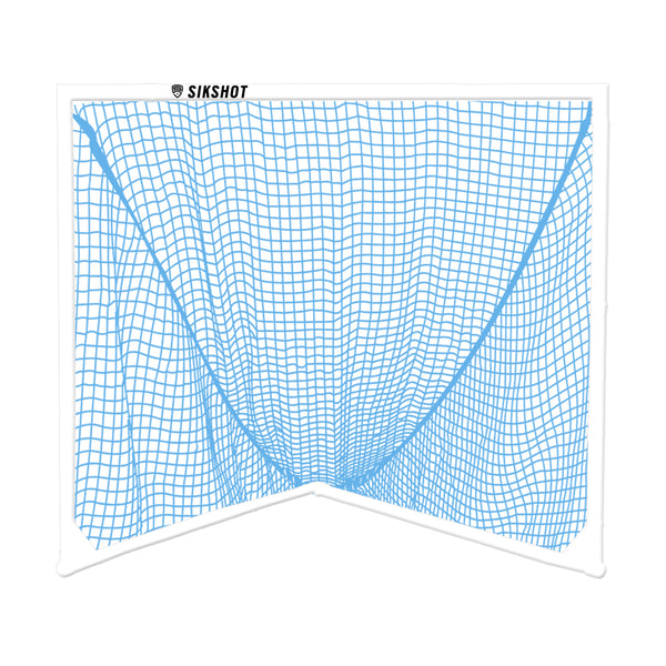 White/Sky Blue 4x4 Box Lacrosse Goal
